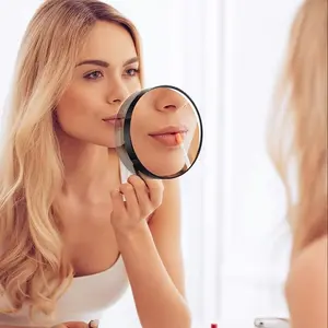 80x Magnifying Makeup Vanity Mirror with Suction Cup, Anti-Slip Base, Portable Design, Ideal for Home Salon, Travel, Jewelry Inspection, Travel Hand Mirrors