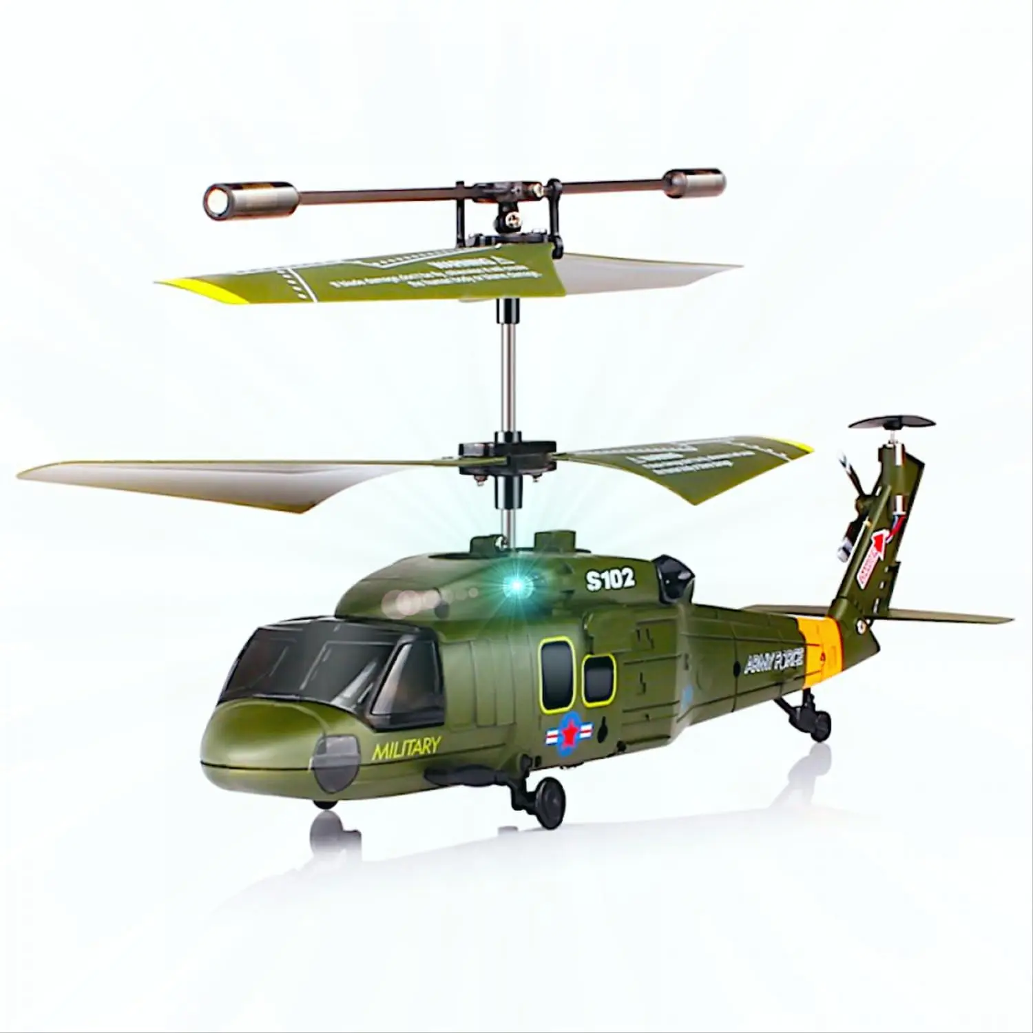 SYMA Black Hawk UH-60 RC Helicopter S102G, US Army Utility Tactical Transport Aircraft Model, Battlefield Combat Rescue Blackhawk, Infrared 3CH Remote Control Gyro Flight, Kid Play Toy Plane Gift