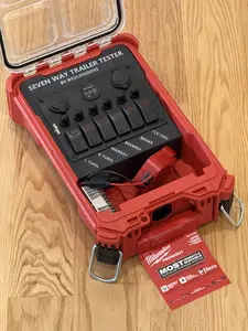 Milwaukee M18 Packout Trailer Light Tester Weathertight 7 Pin With All Functions (Semi Style and Pickup Style)