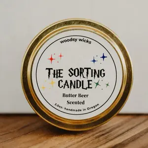 The Sorting Candle - Buttery Beer Scented candle 3.5oz spoof candle