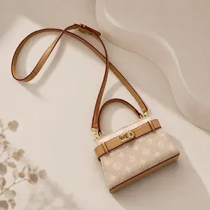 Sophisticated Structured Top Handle Purse for Modern Women - Versatile Metal Lock Crossbody for Daily Wear