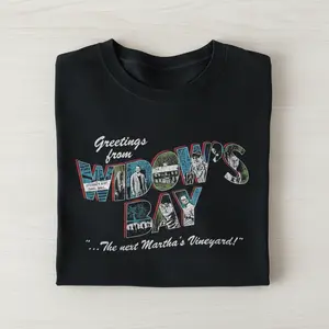 Greetings From Widow's Bay Horror Movie Vintage T- Shirt