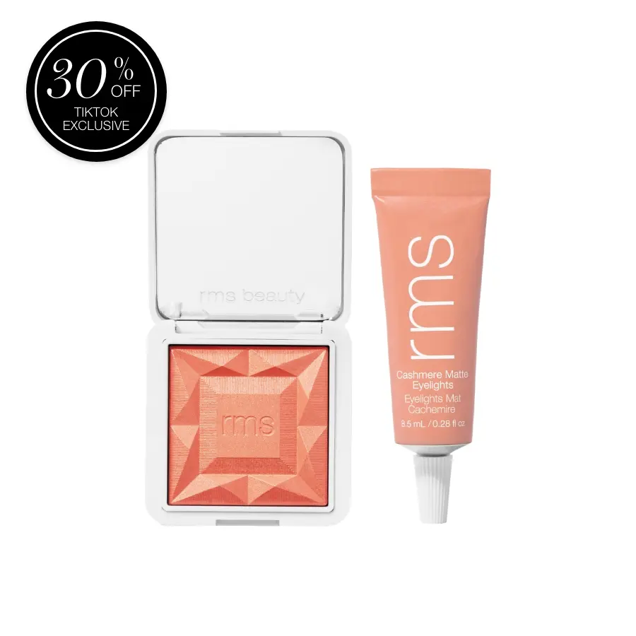 RMS Beauty Pretty in Peach 2-Piece Makeup Set Matte Eyeshadow + ReDimension Blush
