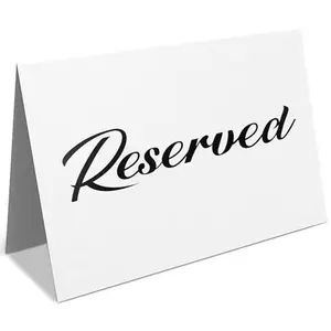 25 Pack Black Reserved Table Cards for Wedding - Seating Signs Tent,Church Pews Reservation Double Sided Cards Celebration Accessories"5.5 * 3