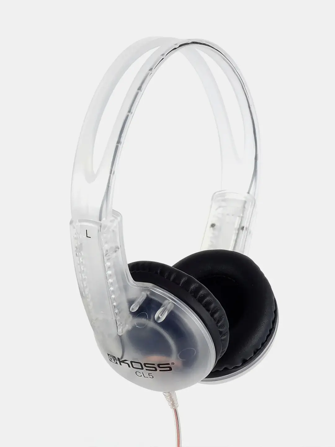 CL-5 Clear Transparent On-Ear Headphone, Retro, 90s Style
