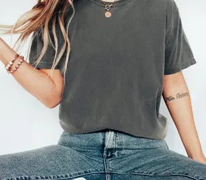 Plain Dark Heather Unisex Cotton T-Shirt Basic Minimal Tee 100% Cotton Dark Heather Shirt for Men & Women Gift Top Womenswear Fits Tshirt