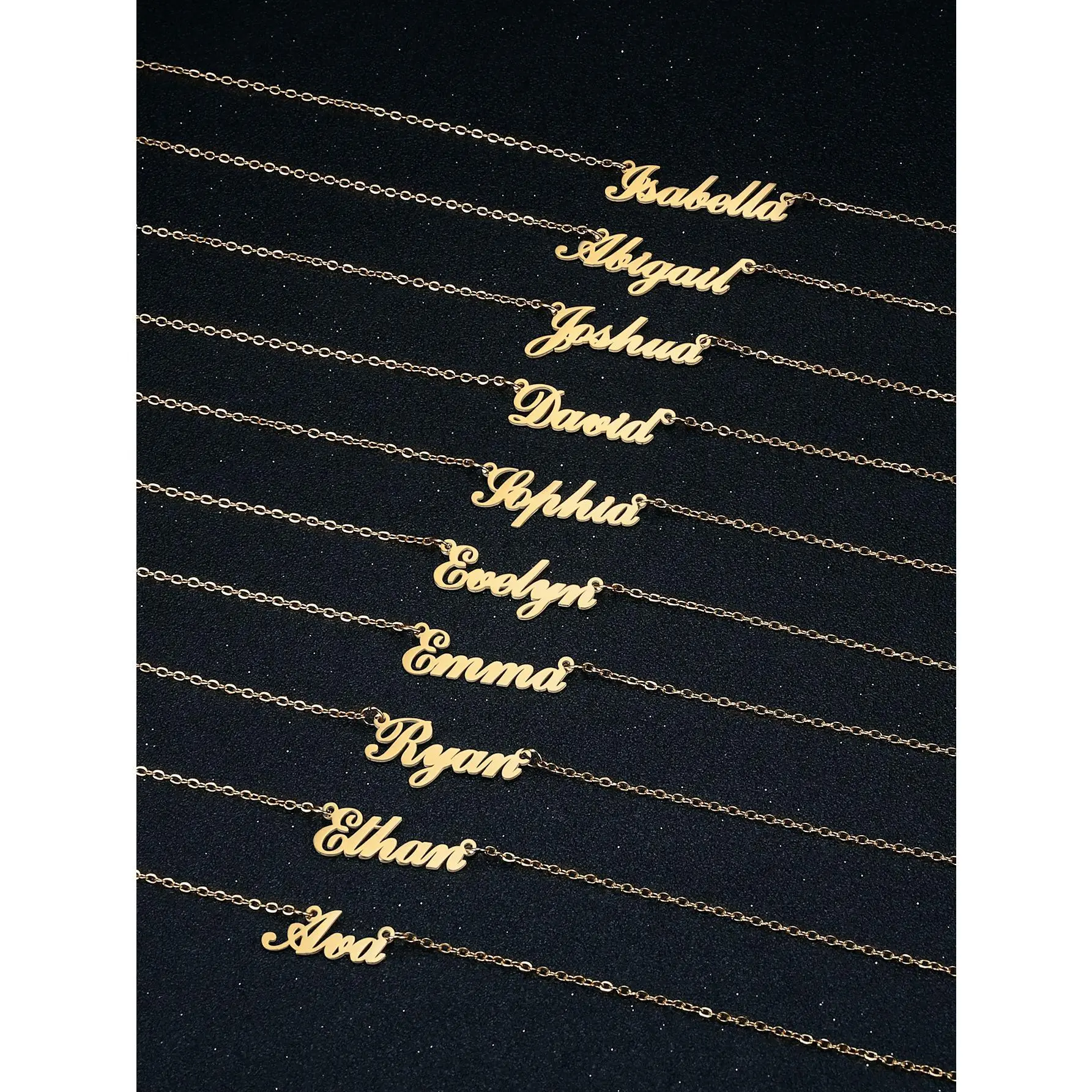 Women's Custom Name Geometric Stainless Steel Long Pendant Necklace - Edgy, Minimalist, Elegant High-End Fashionable Jewelry Accessories for Casual Daily Layering (Personalized, Customizable Charm Necklace Includes Pendant), Name Necklace
