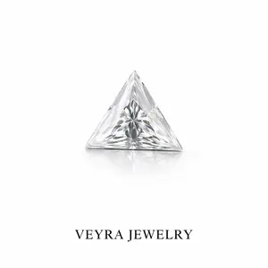 Triangle-shaped natural diamonds and sapphire diamonds come with certificates included.