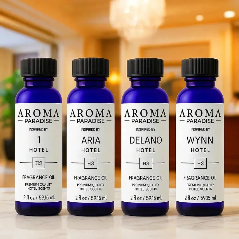 Hotel Fragrance Oils 4-Pack #3 – 1 Hotel, Aria, Delano & Wynn Inspired (For Humidifying Diffuser)