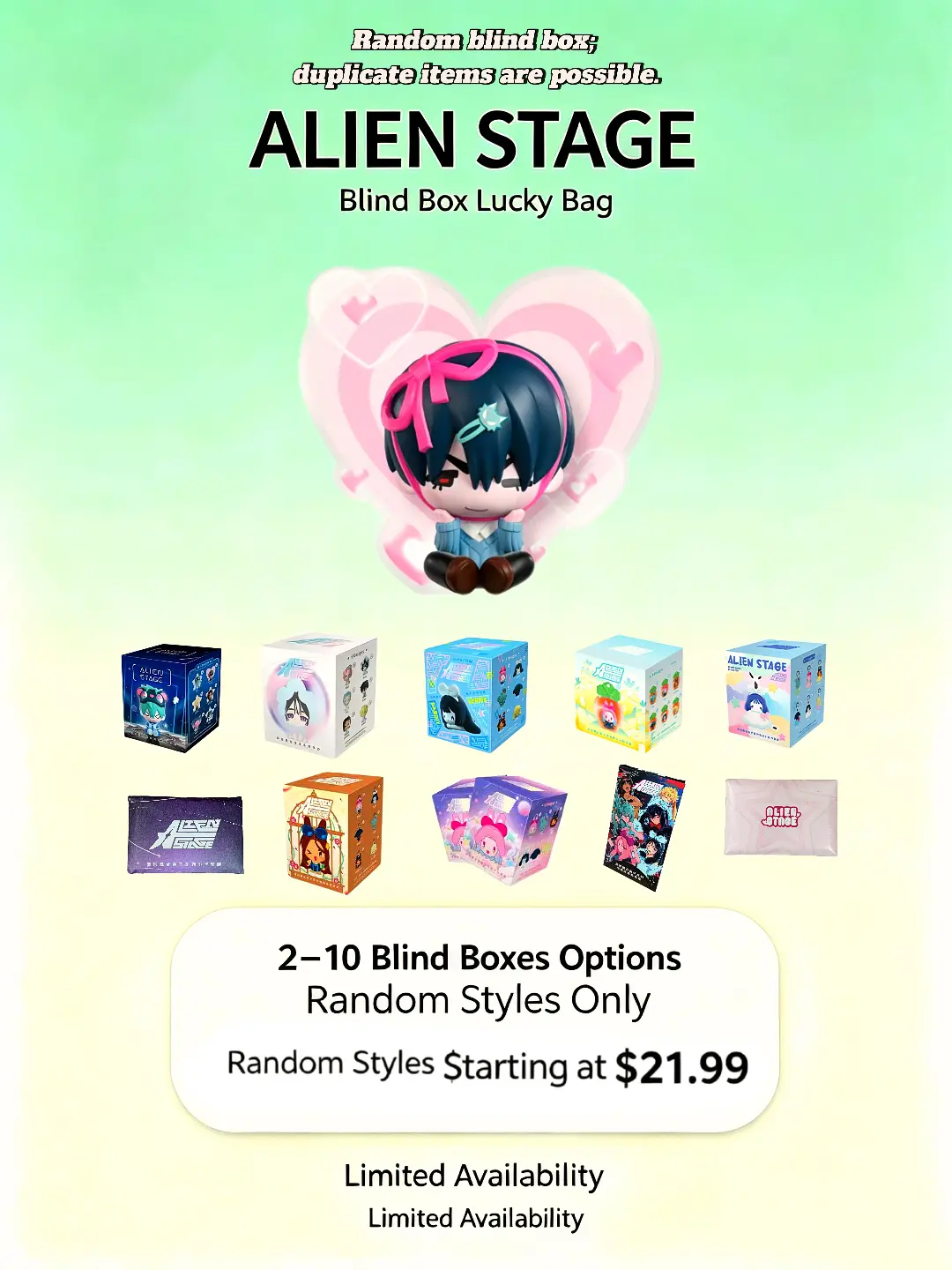 Alien Stage Mystery Plush Blind Box Set – IvanTill, MiziSua & Hyuluka Fan Gift Collectible Series