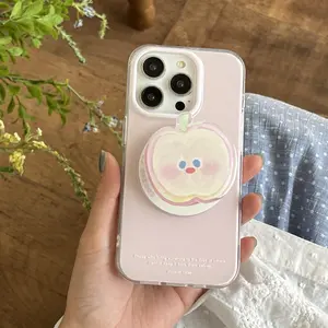 Magnetic Apple Stand Protective Phone Case for iPhone 16 Pro Max, 15 Pro Max, 14 Pro, 13 Pro, Stylish and Minimalist Design for Women