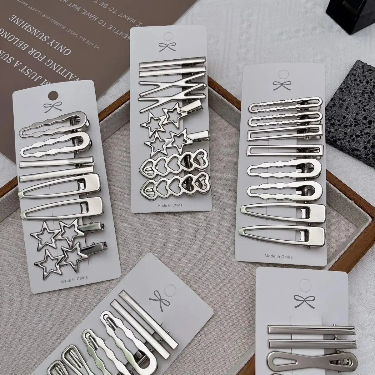 Sliver Metal Hair Clips Women Girls Y2K Duckbill Hairpin Personality Bangs Side Headwear Barrettes Hairclip Styling Accessories