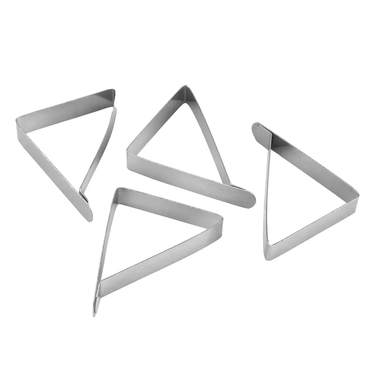 4 Pcs Stainless Steel Tablecloth Clips - Non-Slip, Adjustable (6x5.3x1.2cm), Simple Operation Push-On Clamps for Picnic Dining Table, Parties, Car Interior Decoration Accessory to Prevent Tablecloth Slipping