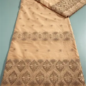 High Quality Polish Lace Fabric 5yards brown Color with Intricate Patterns and Designs