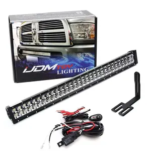 iJDMTOY Lower Grille 30-Inch LED Light Bar For 2003-18 Dodge RAM 2500 3500 HD, Includes (1) 180W High Power LED Lightbar, Lower Bumper Opening Mounting Brackets & On/Off Switch Wiring Kit