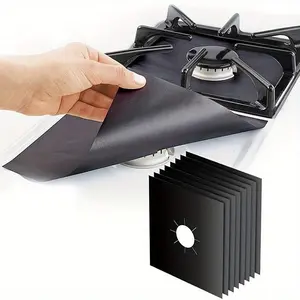 4pcs Stove Surface Protection Pad Stovetop Burner Cover Reusable Kitchen Gas Stove Protector Oil-proof And Anti-fouling Cleaning Pad