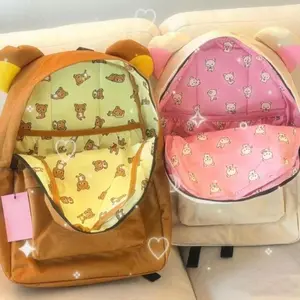 Kawaii Bear Rilakkumas Backpack Large Capacity Backpack Stylish Student School Bag Shoulder Bags Schoolbag Gift Hot Selling