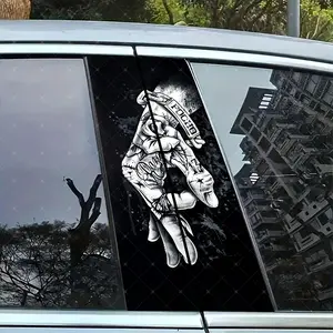2pc Car B Pillar Protection Stickers, Side Decals, Creative Vinyl Decals, Car Decoration, Vehicle Decoration, Cool Car Decoration, Easy Peel & Stick, Sunproof Waterproof Scratch Resistant, All Car Models