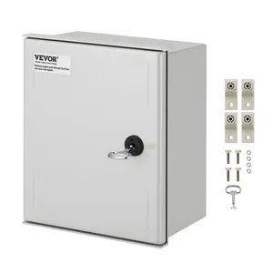 【DealsForYouDays】VEVOR NEMA Electric Box, 12x10x6'' NEMA 4X Fiberglass Electric Enclosure, IP66 Water & Dust Resistant, Suitable for Both Outdoor & Indoor Use, Includes Mounting Plate (30x25x14 cm)
