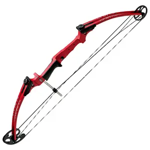 Genesis Original Archery Compound Bow, Adjustable Size, Draw Hand-Right, Red