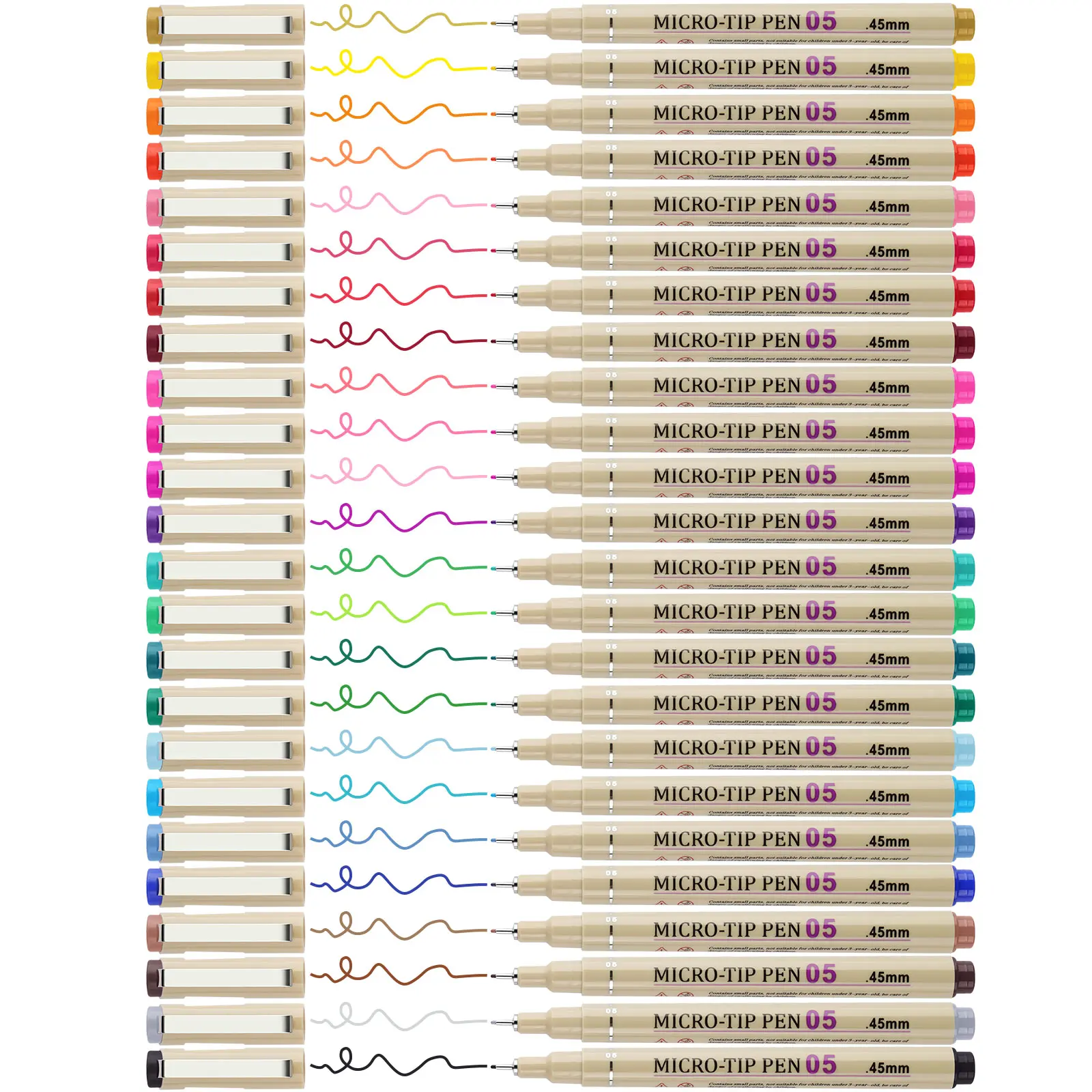 05 Micro, Fineliner Pen Set Ink, Fine Point Pen,Multi-liner, Sketching, Anime,Artist Illustrating/Technical Drawing, Office Documents
