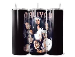 Aaliyah collage 20 oz Insulated Tumbler - Stainless Steel, Hot & Cold Drinks, Spill-Proof Design Drinkware | Kulture Kreationz Stainless Steel