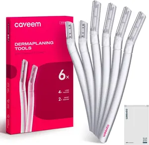 Dermaplaning Razor Set — Facial Hair Removal & Exfoliation (6 Count)