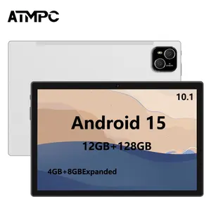 Tablet 10.1 Inch Android 15 Os, 128GB ROM 4GB+8GB RAM Expandable, Dual Camera, Eight Core Processor, 1280x800 IPS Display, Gms Certified, 5g WiFi