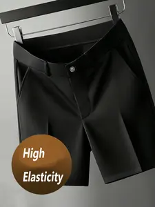 High Elastic Business Casual Shorts, Comfortable Stretch Fabric, Flattering Fit, Versatile for Daily Commute, Light Business, Leisure Travel