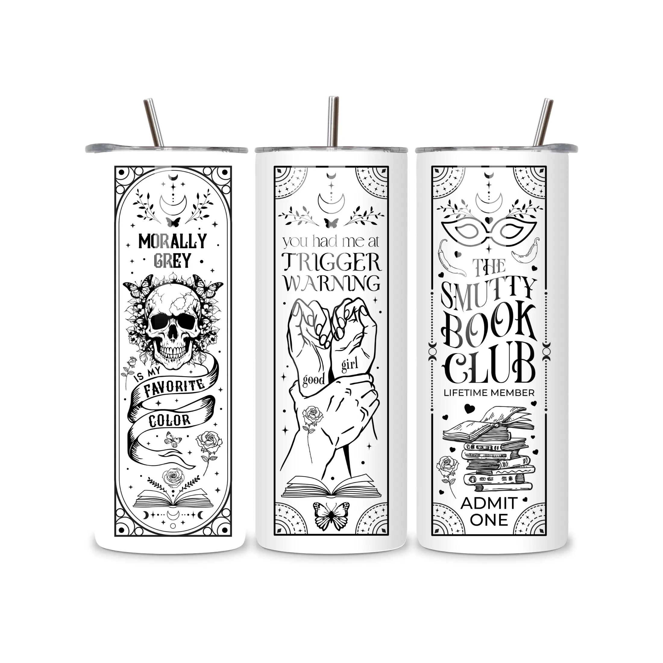 Morally Grey Insulated Water Bottle, 20 oz Drinkware for Keeping Tea Stays Warm, Water Bottles