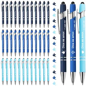 36pcs Bible Verse Ballpoint Pens, Christian Scripture Pens with Stylus Tip, Ink, Retractable, Religious Gift for Church, Office, School, Writing Pens