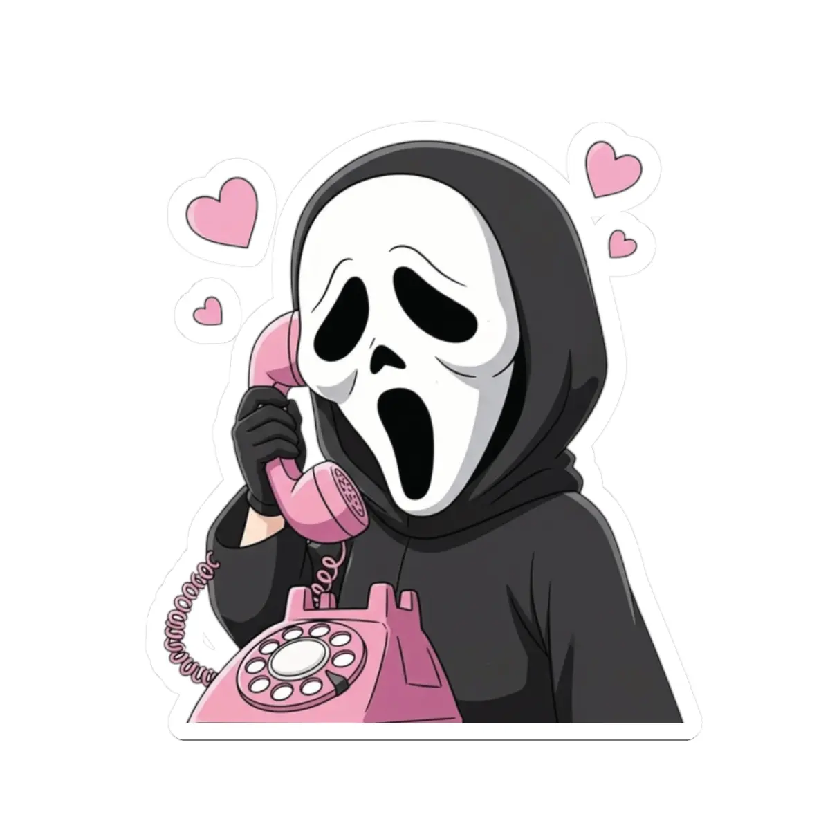 Ghost Face Kiss-Cut Stickers, Halloween Sticker Pack, Spooky Decals, Creepy Laptop Stickers, Haunted Theme Vinyl Stickers