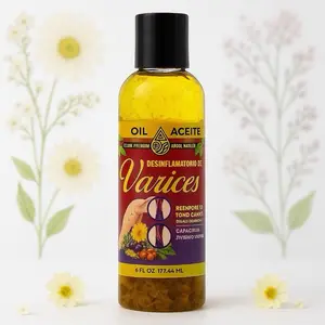 Herbal Aceite Desinflamatorio de Varices 6 fl oz 177 ml Natural Arnica Oil for Muscle Support & Hydration Made in Mexico