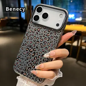 Phone Case for iPhone 17 16 15 14 Pro Max 13 12 11 XR XS Plus Air E Leopard - print Elegance Pattern Full Body Protection Anti-Scratch PC Smartphone Cover Cellphone Protective
