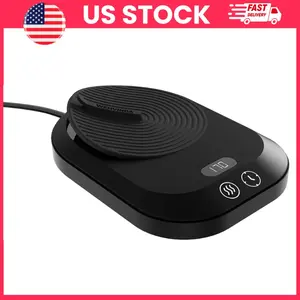 Electric Coffee Mug Warmer for Desk with 3 Temperature Settings 130-170 Fahrenheit Smart Cup Warmer with Auto Shut Off Timer and LED Time Display 3.7 Inch Heating Plate for Office Home Kitchen Coffee Accessories Desk Essentials | Ramadan Essentials