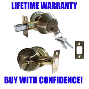 212 MAIN Single Cylinder Constructor Deadbolt Lock Set, Antique Bronze Door Hardware, Security Lock, Door Security Lock