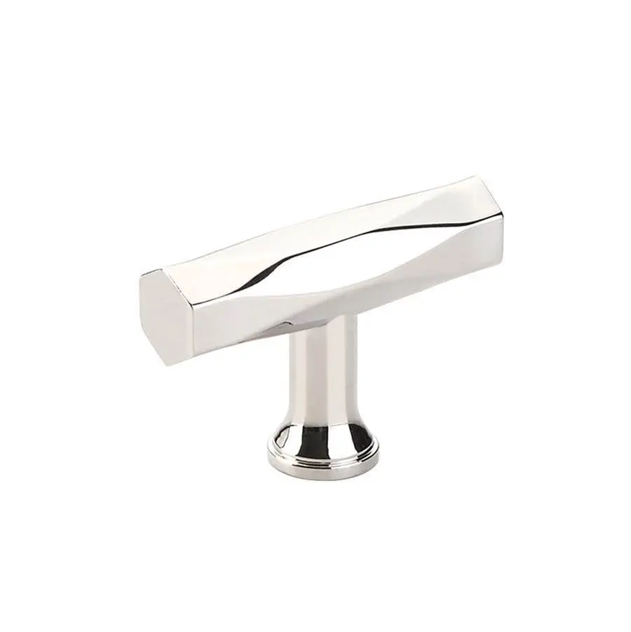 High Quality 2 in. Tribeca Cabinet T-Knob - Polished Nickel, Durable Innovative Door Hardware Accessory