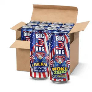 Big D Energy Drink – Freedom Variety Pack – 12 Pack Energy Drinks (6 Liberal Tears + 6 Woke Zero) 90mg Caffeine – Natural Low Calorie USA Made – 16oz Cans