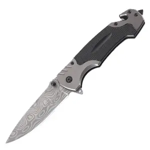 Multi functional high hardness folding knife, EDC pocket knife, essential tools for fishing, camping, hiking, and kitchen with window breaker and seat belt cutter