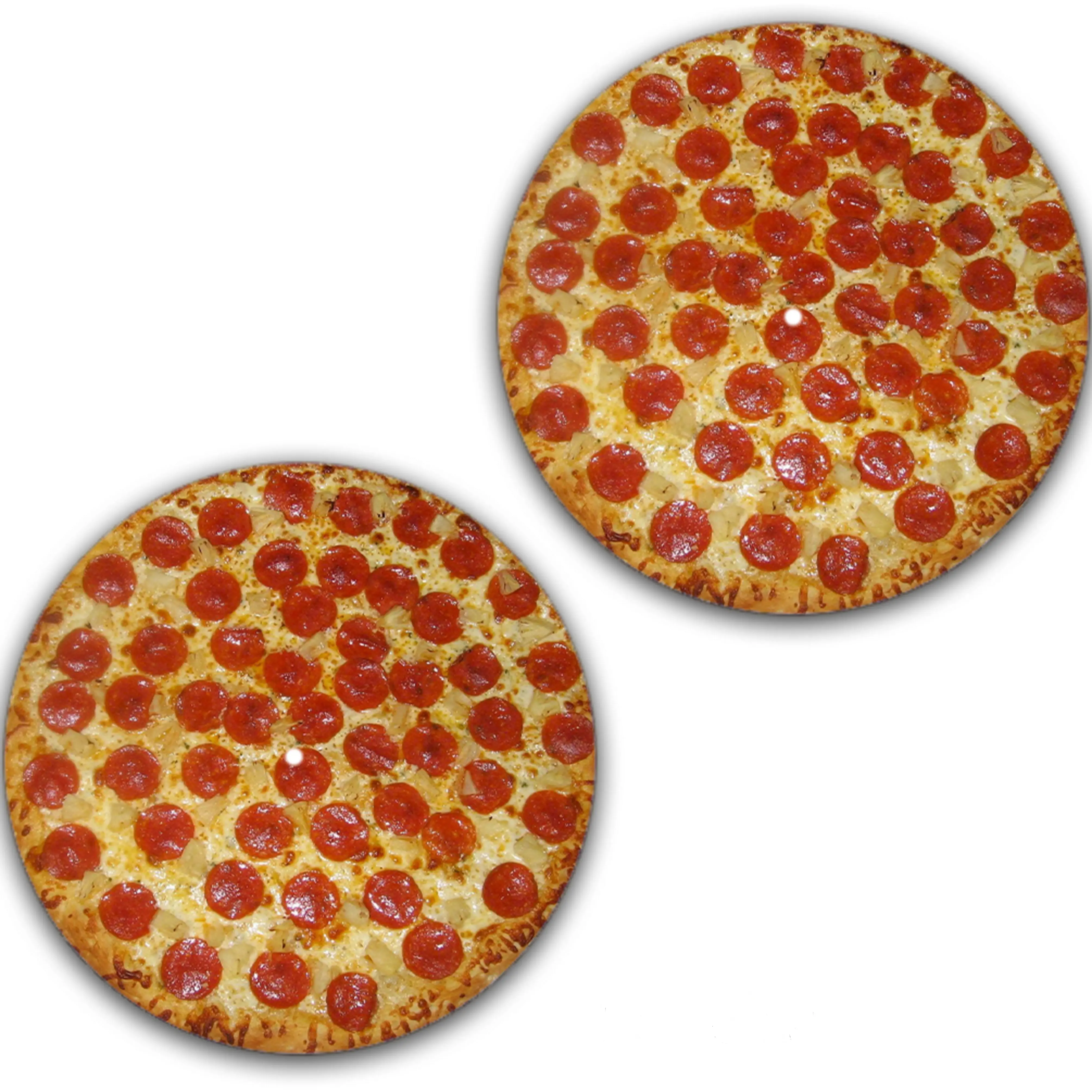 One Pair Pizza #1 Vinyl Memorabilia 12" inch Slip Mat Turntable Slipmat DJ Platter Pad x2