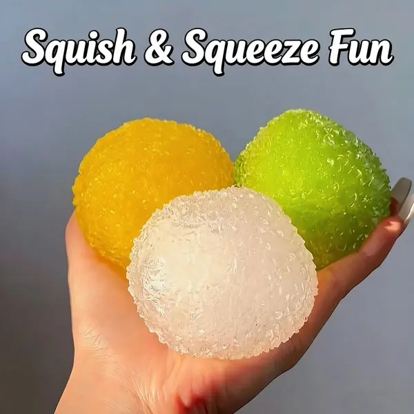 Handmade Squishy Stress Ball - Moldable Mochi Squishy Toy, Non Rebound Crinkly Sound Fidget Stress Ball for Stress Relief