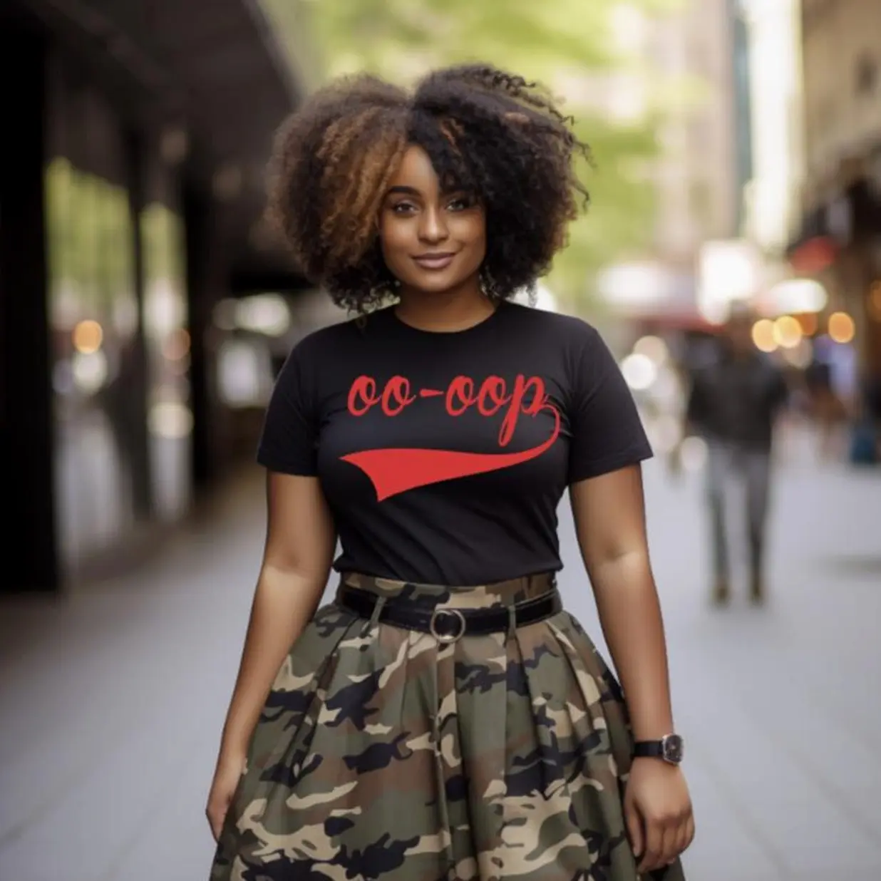 OO-OOP swoosh T-Shirts & sweater Delta Sigma Theta, Red, White, Black, Gray