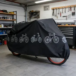 Bicycle & Motorcycle Motorbike Dual Layer Protective Cover, Dustproof, Waterproof, Sunproof, All-Season Outdoor Protection, Fashion Car Accessories