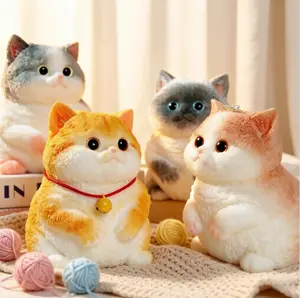 Handmade Kawaii Cat & Dog Squishy Toys, Realistic Simulation Silicone Pinch Fidget Toy, DIY Soft Squeeze Stress Relief Toy for Kids Adults Party Favors Classroom Prize