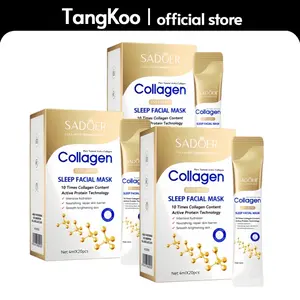 【 BUY 1 GET 2 FREE】 60Pcs Collagen Sleep Mask, Moisturizing Facial Mask, Night Repair Face Mask, Easy Absorption, Non-Irritating, Unisex, Portable, No Wash Needed