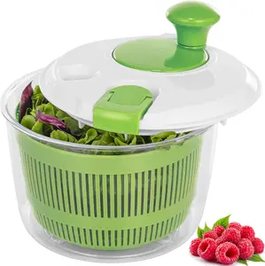 3 QT Salad Spinner with Bowl and Mesh Basket, Fruit and Vegetable Washer, Spin and Dry Lettuce and Salad Greens