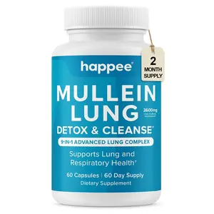 Lung Detox for Smokers - Natural Mullein Leaf Support for Easy Breathing - 60 Capsules