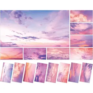 8 Pack Fluorescent Light Covers with 80 Magnets Decorative for Classroom Ceiling Light 4 x 2 Feet Magnetic Light Covers Filter Easy Install for Office School Hospitals Drop Ceiling Supplies(Sunset)