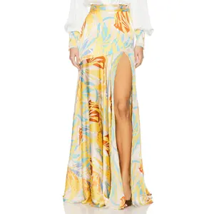 Bronx and Banco Cleopatra Isla Maxi Skirt in Mustard Multi