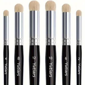 6pcs Wood Handle Yutiars Professional Drybrush Set for Miniatures, Acrylic, Watercolor, and Oil Painting, Advanced Art Hobby Brushes for Tabletop Models
